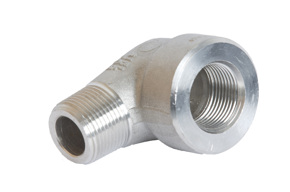 Stainless steel 3000 lbs NPT Elbow fem/mal 90°