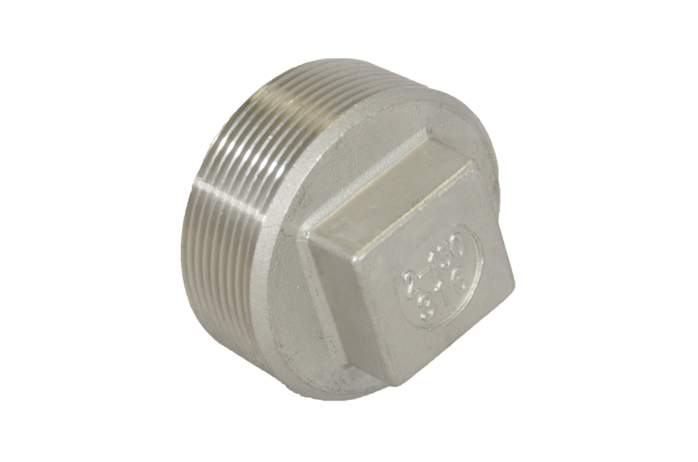 Stainless steel BSP Square head plug conical