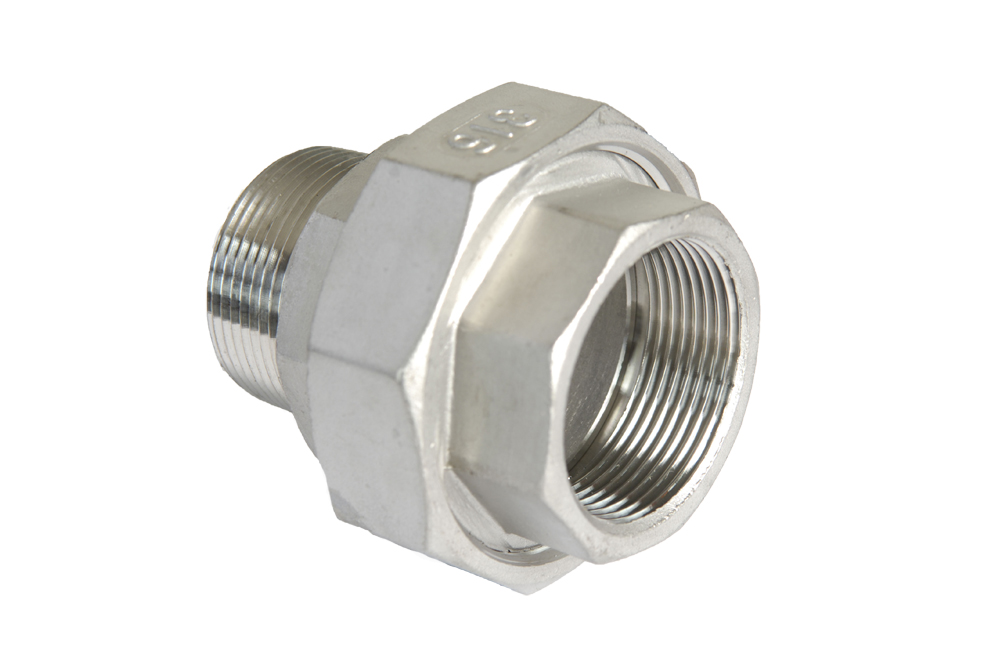 Stainless steel BSP Union fem/mal flat