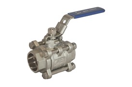 Stainless steel BSP Socket Weld Ball Valve 3-piece