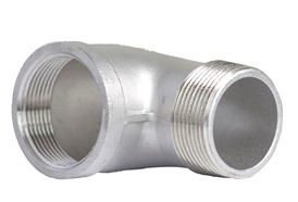 Stainless steel BSP Elbow fem/mal 90° parallel female, conical male